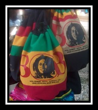photograph of Bob Marley bag