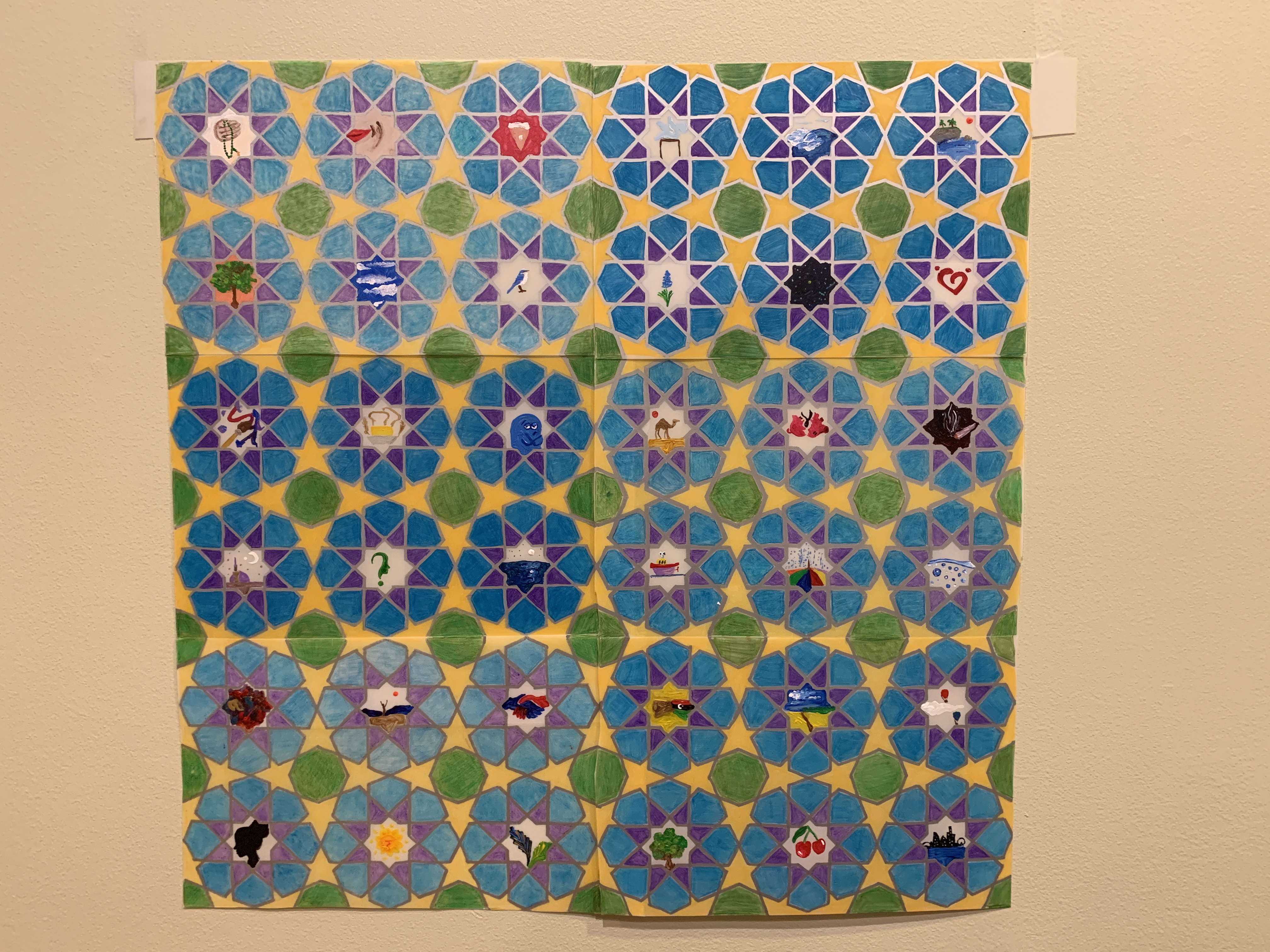 Tessellated Identities displayed in a gallery